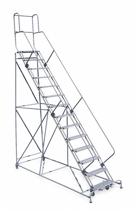 Rolling Ladder Hndrl Pltfm 140 In H