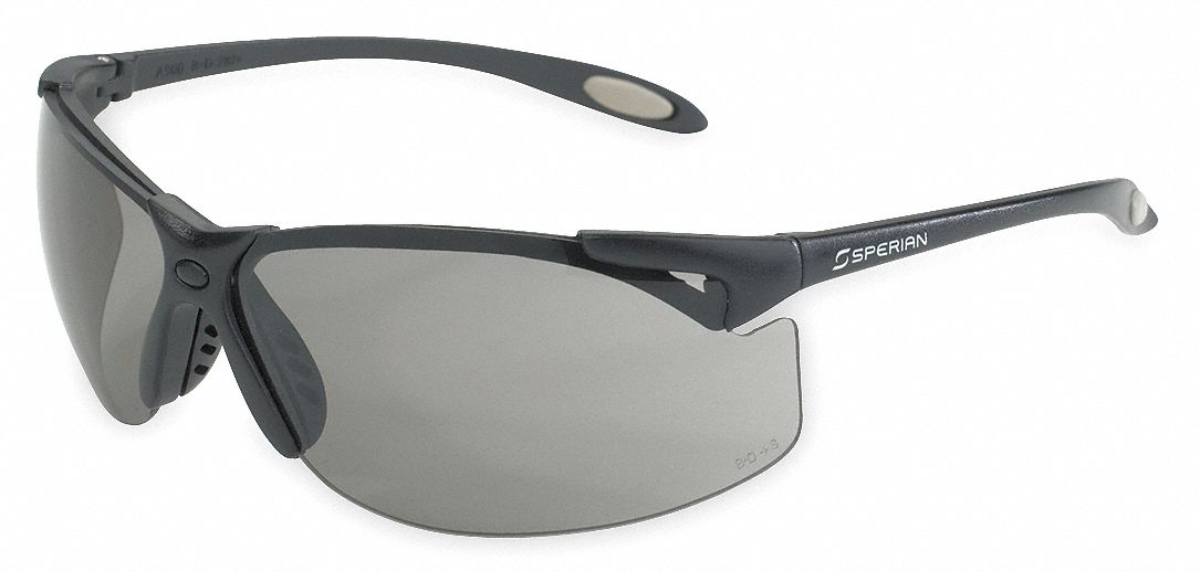 Safety Glasses Gray Hard Coat Black