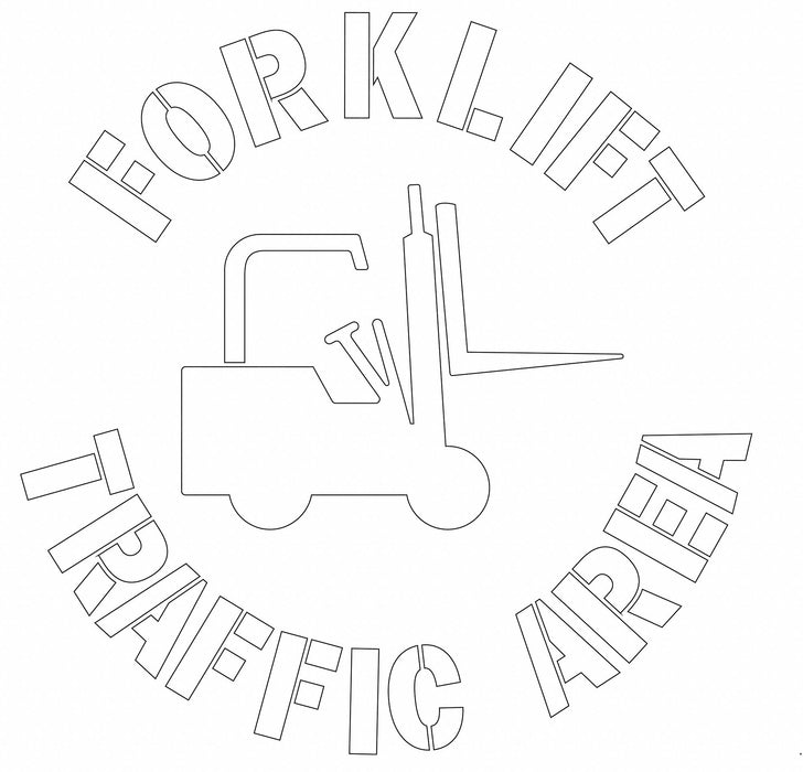 Floor Stencil Forklift Traffic Area Poly
