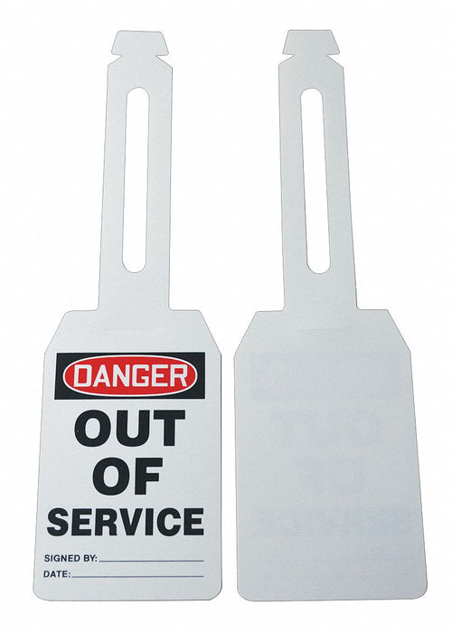Danger Tag 5 1/4in H 3 1/4in W PVC PK25