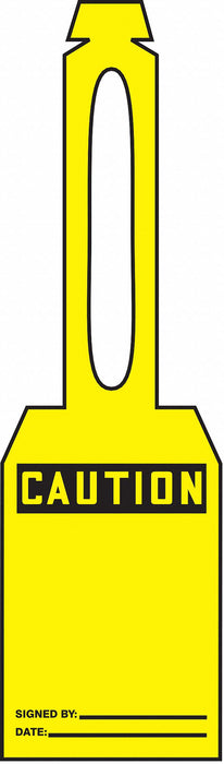 Loop n Strap Caution Tag 5 1/4in H PK25