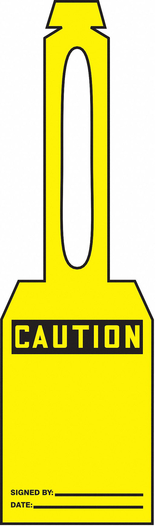 Loop n Strap Caution Tag 5 1/4in H PK25