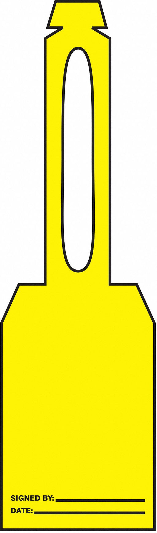 Blank Tag 5-1/4 x 3-1/4 In Yel PK25