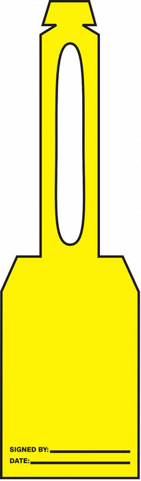 Tag Yellow 5-3/4inH 3-1/4inW PK25