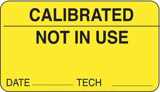 Calibration Label Yellow Paper PK1000