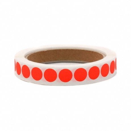 Label Circle Paper 1/2 H Red 1000