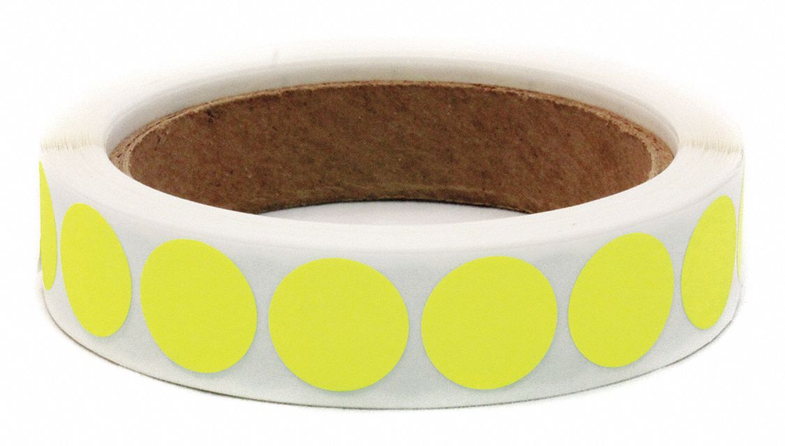 Inventory Label Yellow Paper PK1000