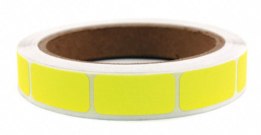 Square Label 5/8 H Yellow PK1000