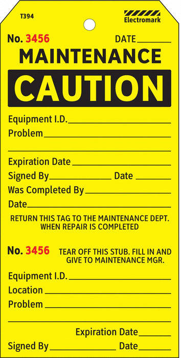 Tag Yellow 5-3/4inH 2-7/8inW PK100