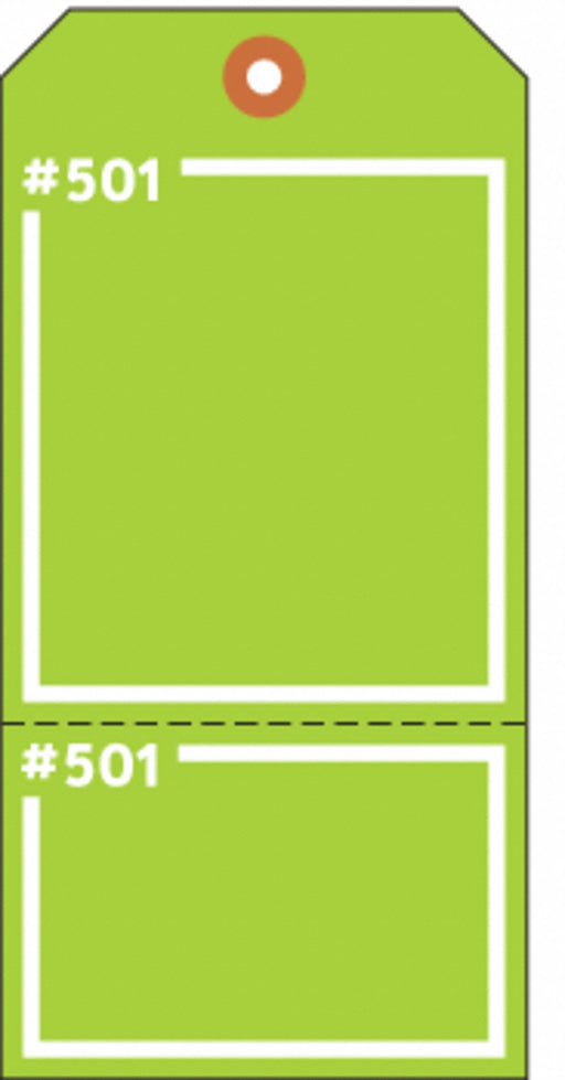 Tag Green 5-3/4inH 2-7/8inW PK100