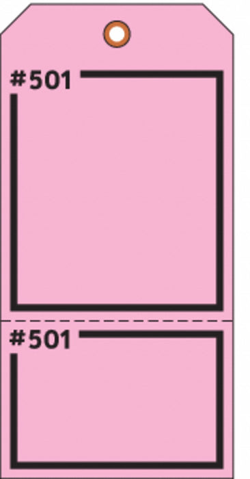 Tag Pink 5-3/4inH 2-7/8inW PK100