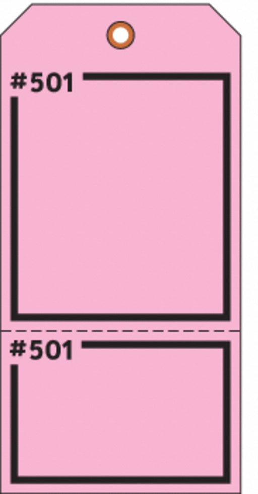 Tag Pink 5-3/4inH 2-7/8inW PK100