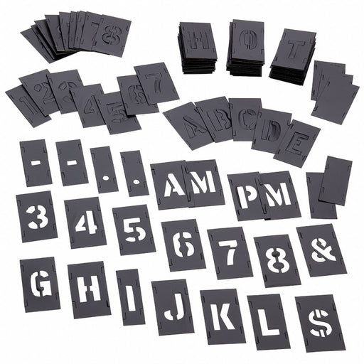 Stencil Set Letters Plastic PK3