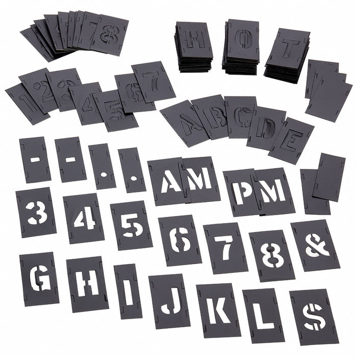 Stencil Set Letters Plastic PK3