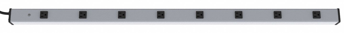 Outlet Strip Gray 48 in 8 Outlets