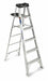 Stepladder Aluminum 6 ft H 300 lb Cap.