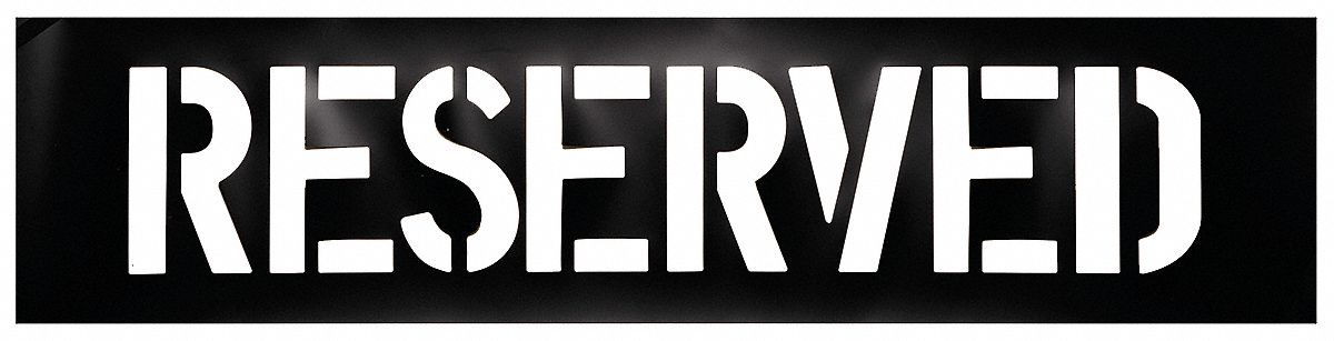 Parking Lot Legend Reserved Plastic