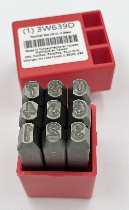 Hand Stamp Kit Number Set