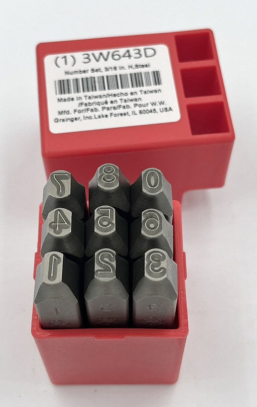 Hand Stamp Kit Number Set