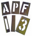 StencilSet Letter/NumberSet Brass 92pcs