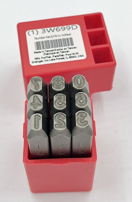 Hand Stamp Kit Number Set