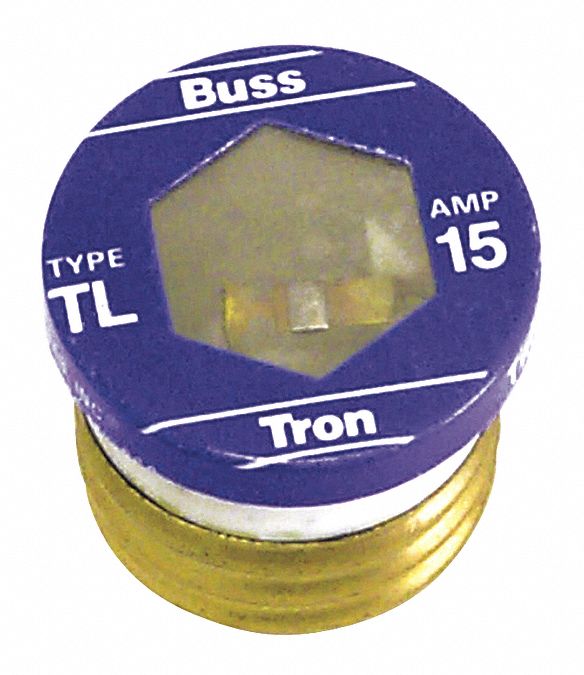 PlugFuse 125VAC 15A 10kA Ind T PK4