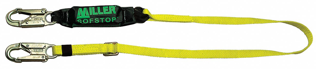 Shock-Absorbing Lanyard Yellow