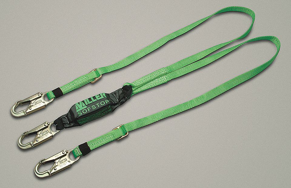 Shock-Absorbing Lanyard Green