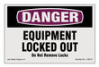 Lockout/Tagout Magnet Sign 4 H 6 W