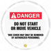 Danger Sign 24X24 R and BK/WHT Vinyl
