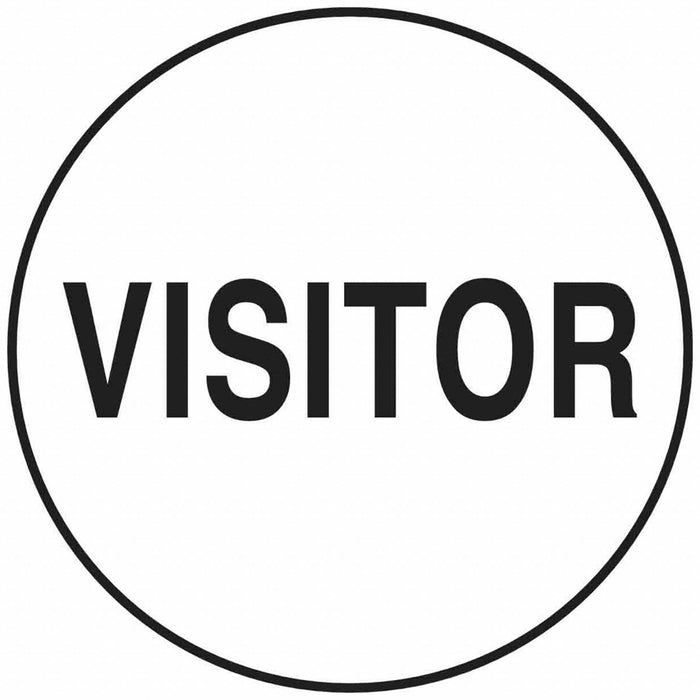 HardHatLabel Vinyl Circle White PK4