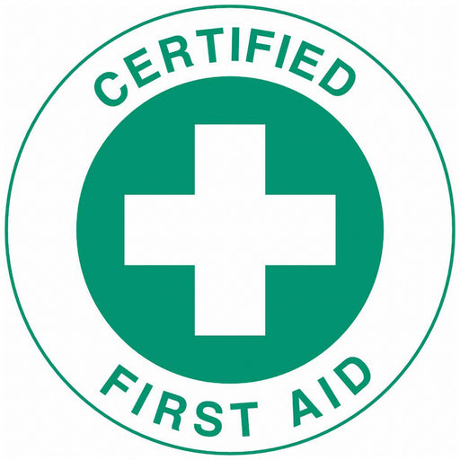 HardHatLabel Vinyl Circle White PK4