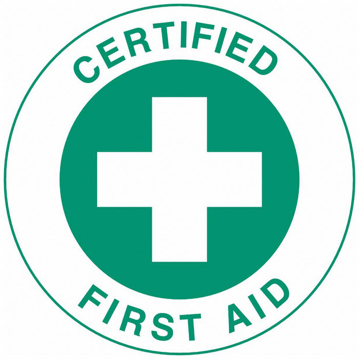 HardHatLabel Vinyl Circle White PK4