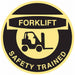 HardHatLabel Vinyl Circle Yellow PK4