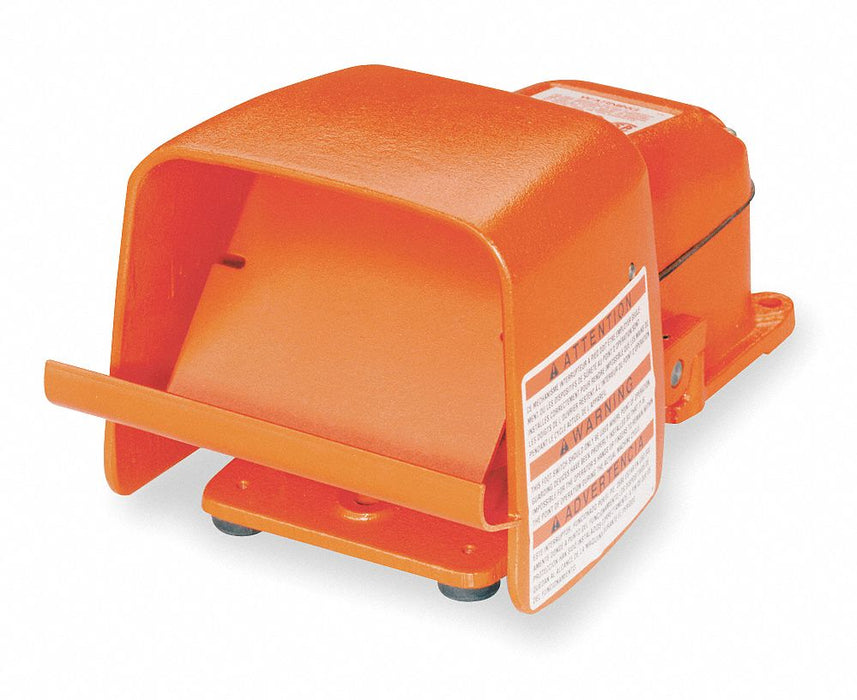 FootSwtch Orange CastIron SPDT Momentary