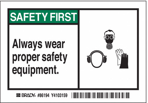 Label 3 1/2 inx5 in Polyester PK5