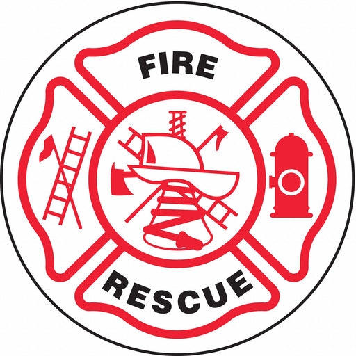 Hard Hat Label Vinyl Circle Red