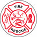 Hard Hat Label Vinyl Circle Red