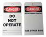 Danger Tag 7 in H 4 in W Cardstock PK25