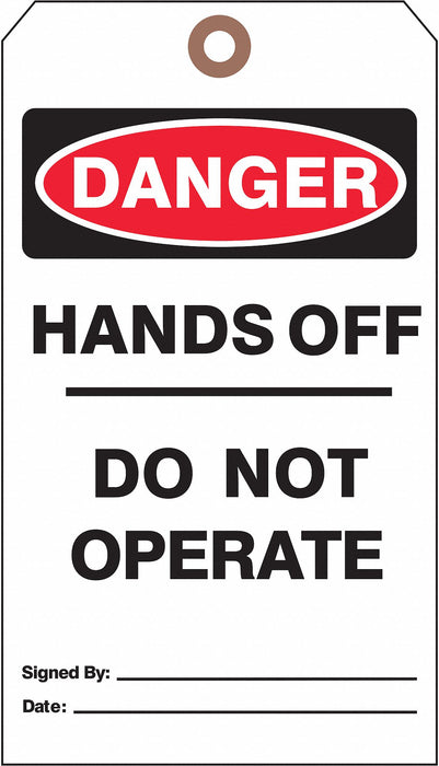 Danger Tag 7 in H 4 in W Cardstock PK25