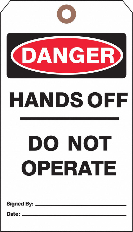 Danger Tag 7 in H 4 in W Cardstock PK25