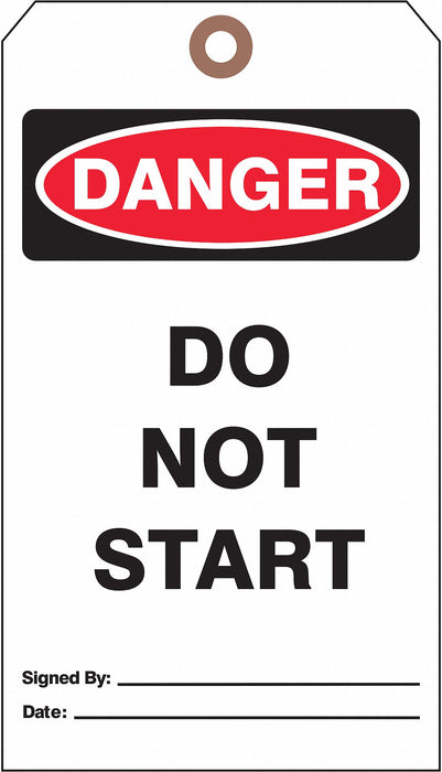 Danger Tag 7 in H 4 in W Cardstock PK25