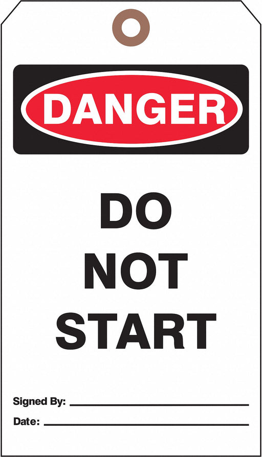 Danger Tag 7 in H 4 in W Cardstock PK25