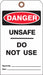 Danger Tag 7 in H 4 in W Cardstock PK25