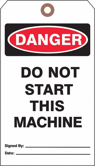 Danger Tag 7 in H 4 in W Cardstock PK25