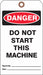Danger Tag 7 in H 4 in W Cardstock PK25