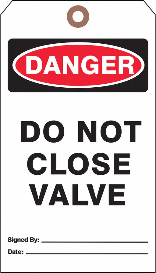 Danger Tag 7 in H 4 in W Cardstock PK25