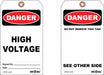 Danger Tag 7 in H 4 in W Cardstock PK25