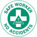 HardHatLabel Vinyl Circle White PK4