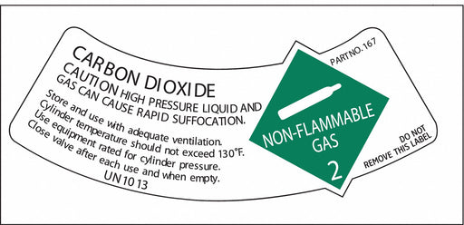Gas Cylinder Shoulder Labl 2.25x6in PK10